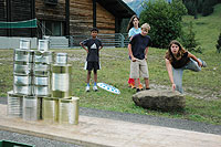 Büchsenschiessen mit Frisbee