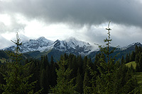 Es hat geschneit in den Bergen