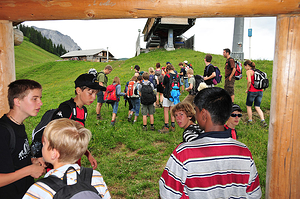 Im Starthaus vom Adelbodner Ski-Weltcuprennen
