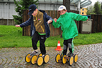 Geschicklichkeit beim Pedalo Posten