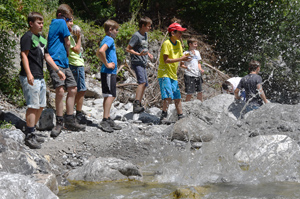 Wasserschlacht während der Mittagspause