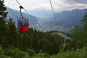 Ausblick von Brambrüesch ins Churer Rheintal