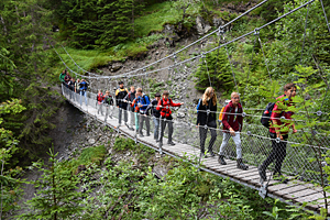 Über diese (Hänge-) Brücke musst du geh'n